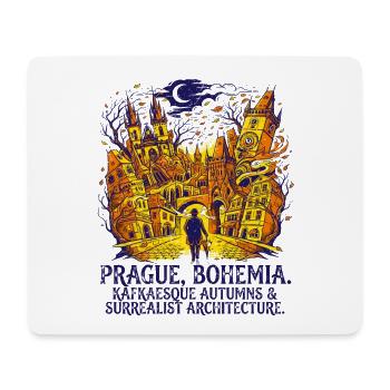 Prague Bohemia Kafkaesque Autumns Art Surrealist - Mousepad (Querformat) - Weiß - Vorne