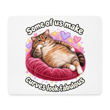 Fabelhafte Kurven - Mousepad (Querformat) - Weiß - Vorne