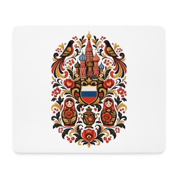 Russland | Matrjoschka & Volkskunst - Mousepad (Querformat) - Weiß - Vorne