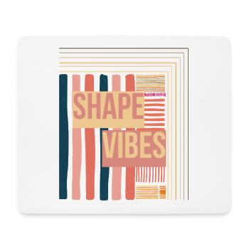 Shape Vibes Farbblockprint - Mousepad (Querformat) - Weiß - Vorne
