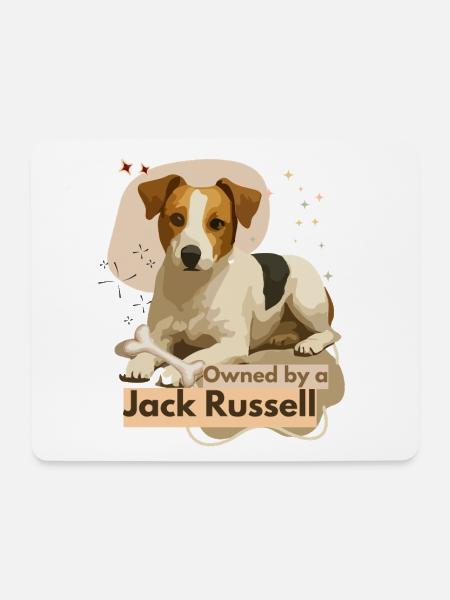 Jack Russell Treue Hundemotiv - Mousepad (Querformat) - Weiß