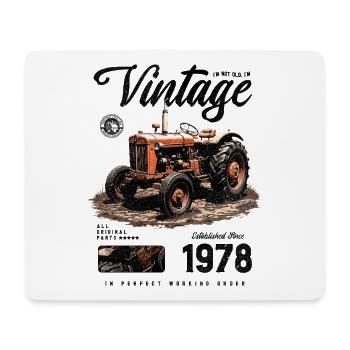 Oldtimer Traktor Bauer Geburtstag Jahrgang 1978 - Mousepad (Querformat) - Weiß - Vorne