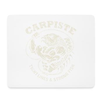 Karpfenangler, Karpfenfischer, Fischer-Geschenk - Mousepad (Querformat) - Weiß - Vorne