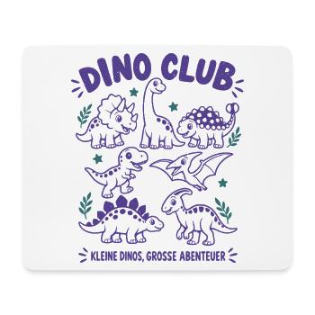 Dino Club – Kleine Dinos, große Abenteuer - Mousepad (Querformat) - Weiß - Vorne