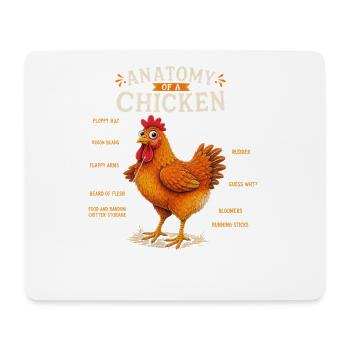 Anatomie eines Huhns - Mousepad (Querformat) - Weiß - Vorne