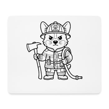 Süßes Corgi-Feuerwehr-Geschenk für Hundeliebhaber - Mousepad (Querformat) - Weiß - Vorne