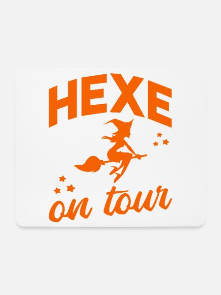 Hexe on Tour - Mousepad (Querformat) - Weiß