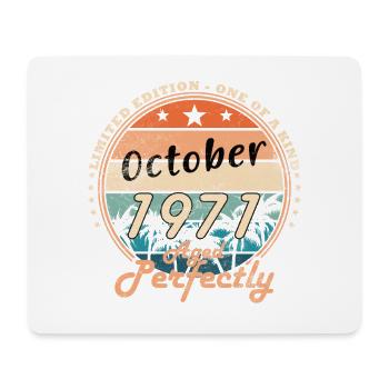 55. Geburtstag Geschenk Mann Best of Oktober 1971 - Mousepad (Querformat) - Weiß - Vorne