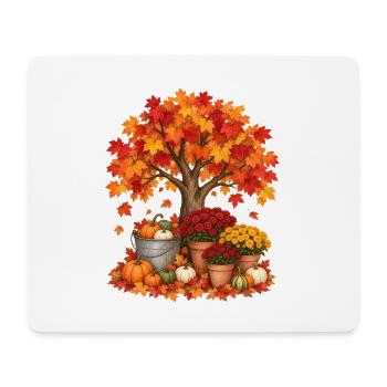 Der Herbst ist mein Lieblingsherbstbaum - Mousepad (Querformat) - Weiß - Vorne