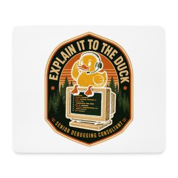  Erkläre Es Der Ente Rubber Duck Debugging - Mousepad (Querformat) - Weiß - Vorne