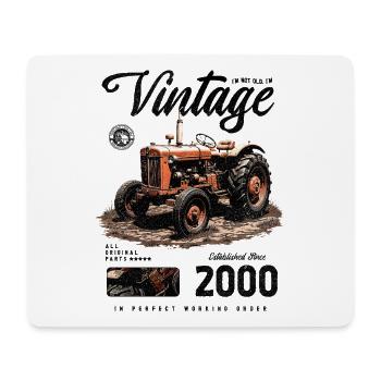 Oldtimer Traktor Bauer Geburtstag Jahrgang 2000 - Mousepad (Querformat) - Weiß - Vorne