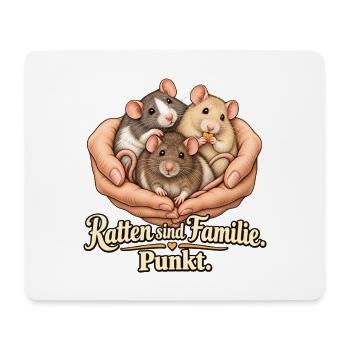 Rattenhalter Rattenliebhaber Ratten sind Familie - Mousepad (Querformat) - Weiß - Vorne