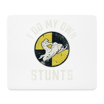 Ich mache meine eigenen Stunts – lustiger Schneemobil-Sprungfahrer - Mousepad (Querformat) - Weiß - Vorne