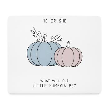 Er oder sie Little Pumpkin Geschlechtsenthüllung - Mousepad (Querformat) - Weiß - Vorne