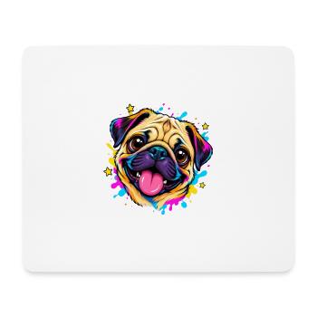 Mops Hund süßer Mops niedlicher Mops - Mousepad (Querformat) - Weiß - Vorne