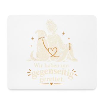 Adoptierter Hund Rescue Tierheimhund - Mousepad (Querformat) - Weiß - Vorne