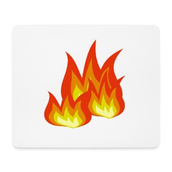 Flammen-Explosion Design - Mousepad (Querformat) - Weiß - Vorne