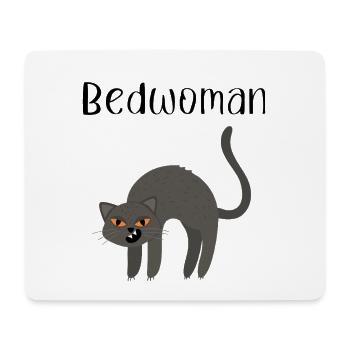 Katzen Nachthemd Schlafanzug Pyjama Bedwoman - Mousepad (Querformat) - Weiß - Vorne