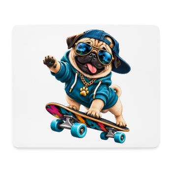 Mops Hund süßer Mops niedlicher Mops - Mousepad (Querformat) - Weiß - Vorne