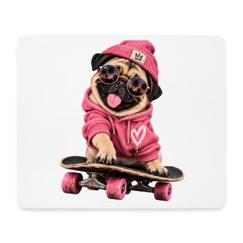 Mops Hund süßer Mops niedlicher Mops - Mousepad (Querformat) - Weiß - Vorne