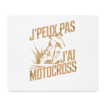 Jpeux Pas Jai Motocross Fahrer Sprung Im Gelände - Mousepad (Querformat) - Weiß - Vorne
