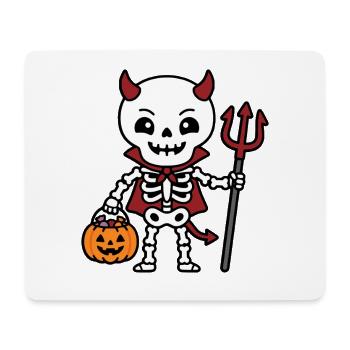 Teufelsskelett Halloween Kürbis Gruseliger Horror-Gif - Mousepad (Querformat) - Weiß - Vorne