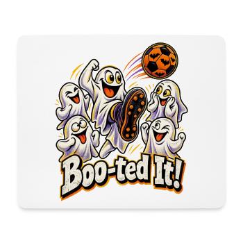 Boo-ted It Halloween-Fußball mit kichernden - Mousepad (Querformat) - Weiß - Vorne