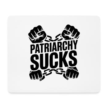 Patriarchy sucks Patriarchat bekämpfen Feminismus - Mousepad (Querformat) - Weiß - Vorne