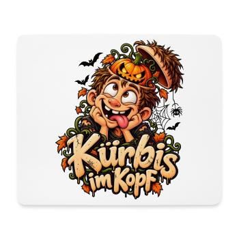 Hallowennfans Kürbis im Kopf Halloweenparty - Mousepad (Querformat) - Weiß - Vorne