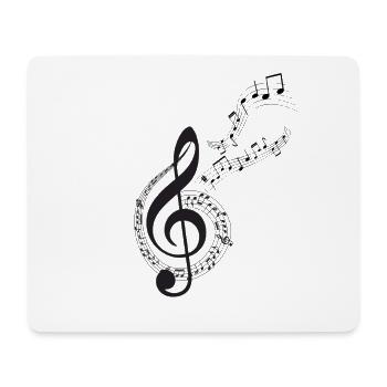 Musiknoten Musik Musiker Notenschlüssel Noten - Mousepad (Querformat) - Weiß - Vorne