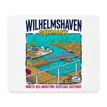 City Wilhelmshaven Germany North Sea Maritime - Mousepad (Querformat) - Weiß - Vorne