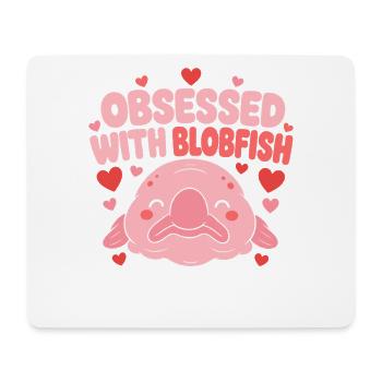 Besessen Von Blobfischen Süße Rosa Herzen Kawaii - Mousepad (Querformat) - Weiß - Vorne