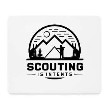 Pfadfinderin sind Absichten – lustiges Camping-Bergdesign - Mousepad (Querformat) - Weiß - Vorne