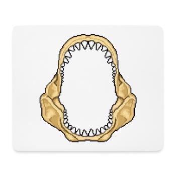 Hai-Kiefer - Mousepad (Querformat) - Weiß - Vorne