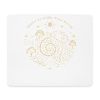 Design mit Sonnenwindwasser - Mousepad (Querformat) - Weiß - Vorne