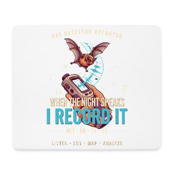 Nachtstimmen Fledermaus Aufnahme - Mousepad (Querformat) - Weiß - Vorne