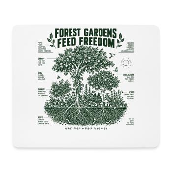 Waldgärten nähren Freiheit - Mousepad (Querformat) - Weiß - Vorne