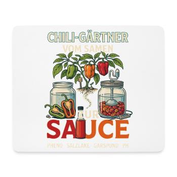 Chili-Gärtner Vom Samen Zur Sauce - Mousepad (Querformat) - Weiß - Vorne