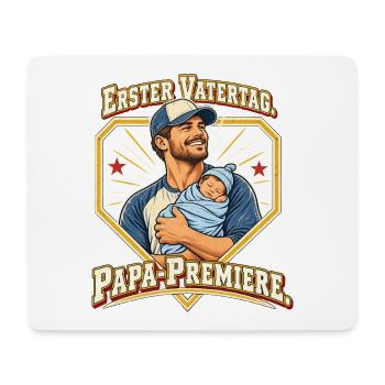 Erster Vatertag Papa Premiere Neuer Papa - Mousepad (Querformat) - Weiß - Vorne
