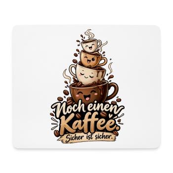 Kaffeejunkie Noch einen Kaffee sicher ist sicher  - Mousepad (Querformat) - Weiß - Vorne