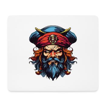 Kapitän Pirat - Mousepad (Querformat) - Weiß - Vorne