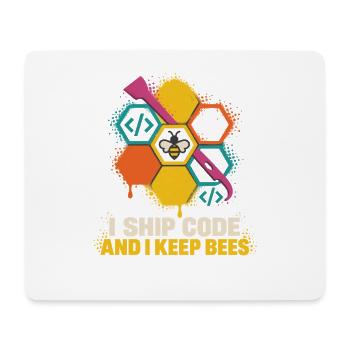Codebiene Farbiger Honigcode - Mousepad (Querformat) - Weiß - Vorne