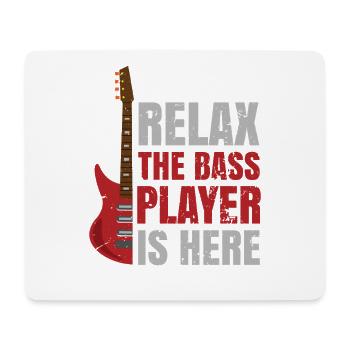 Bass Player E-Bass Bassgitarre Musiker Bassist - Mousepad (Querformat) - Weiß - Vorne