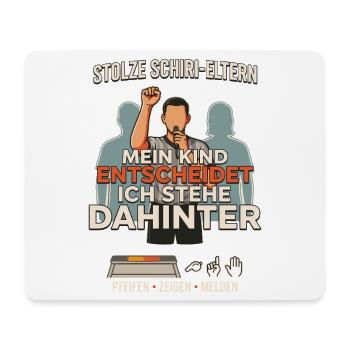 Stolze Schiri Eltern - Mousepad (Querformat) - Weiß - Vorne