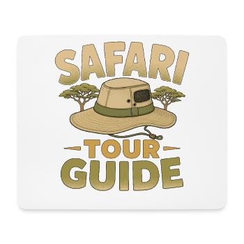 Safari Tour Guide - Mousepad (Querformat) - Weiß - Vorne