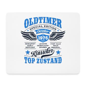 Oldtimer Oktober 1976 - Geburtstag - Geschenk - Mousepad (Querformat) - Weiß - Vorne
