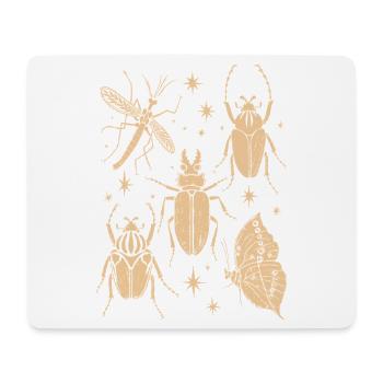 Magische Waldinsekten Schmetterling & Libelle - Mousepad (Querformat) - Weiß - Vorne