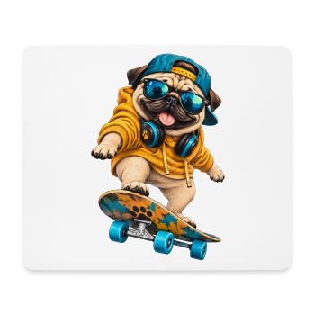 Mops Hund süßer Mops niedlicher Mops - Mousepad (Querformat) - Weiß - Vorne