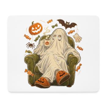 Halloween Papa Geist Kaffee Couch Auszeit - Mousepad (Querformat) - Weiß - Vorne