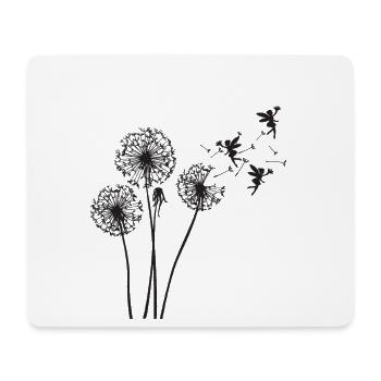 Schmetterlingdesign Pusteblumen Wiese Herzen Feen - Mousepad (Querformat) - Weiß - Vorne